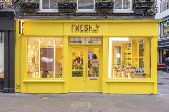 La tienda insignia de Freshly Cosmetics en Londres.