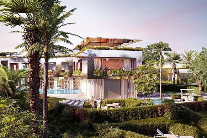 Imagen digital de cmo est previsto que sea una de las cinco viviendas proyectadas por Karl Lagerfeld Villas Marbella.
