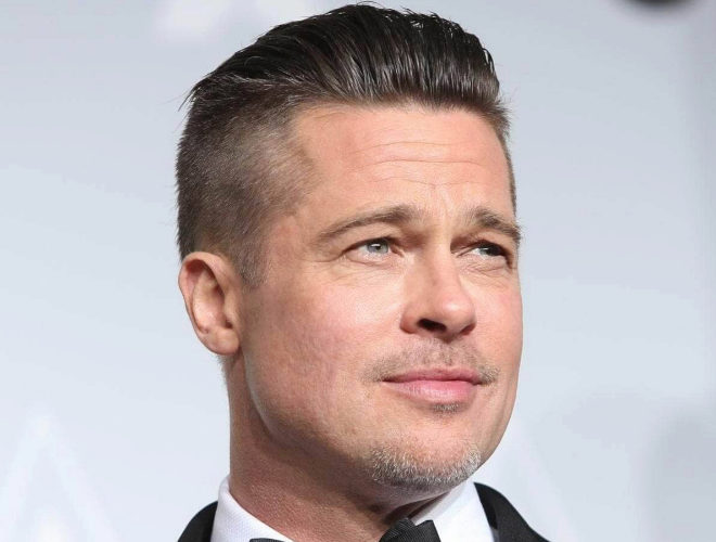 Brad Pitt, uno de los actores más famosos y que lleva el corte <em>taper fade.</em>