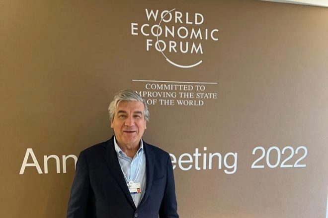 Francisco Reynés, presidente de Naturgy, en el Foro Económico Mundial de Davos, Suiza.