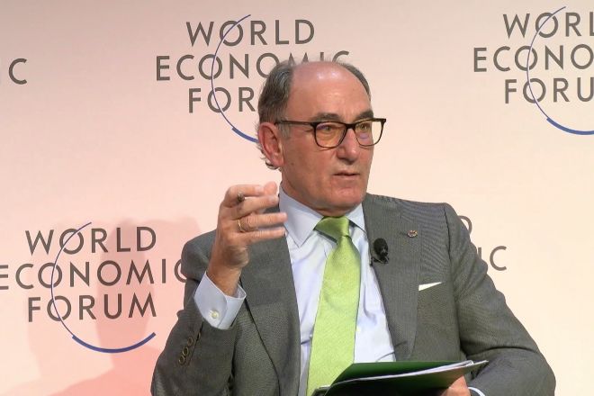 Ignacio Galán, presidente de Iberdrola, ayer en el Foro Económico Mundial de Davos, en Suiza.