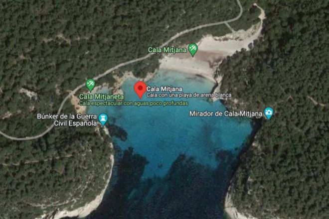 Cala Mitjana (Foto: Google Maps)