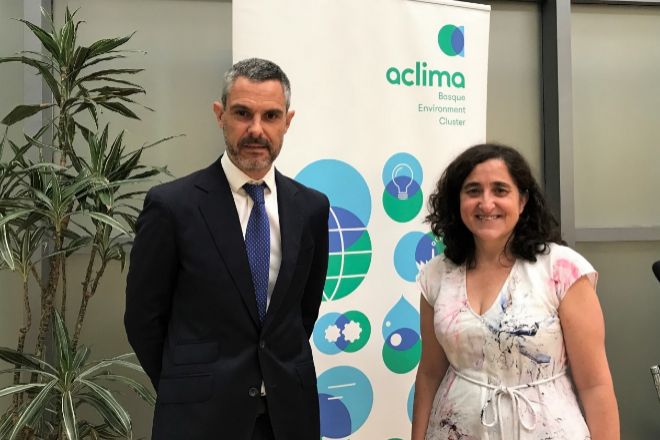 Xabier Caño, presidente de Aclima y  Olga Martín, directora general