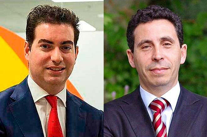 Luis Cid, consejero delegado de Opdenergy, y Manuel Domínguez de la Maza, presidente de Mayoral.