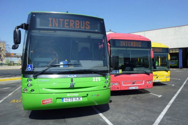 Flota de Interbus en Madrid.