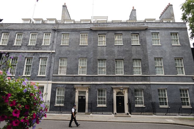 Número 10 de Downing Street, residencia del primer ministro británico.