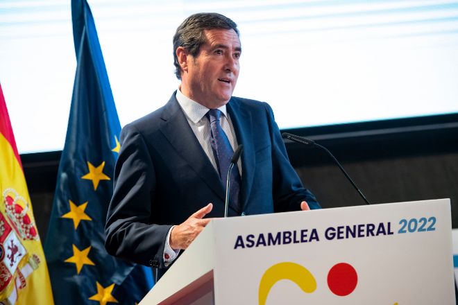 El presidente de la Confederación Española de Organizaciones Empresariales (CEOE), Antonio Garamendi.