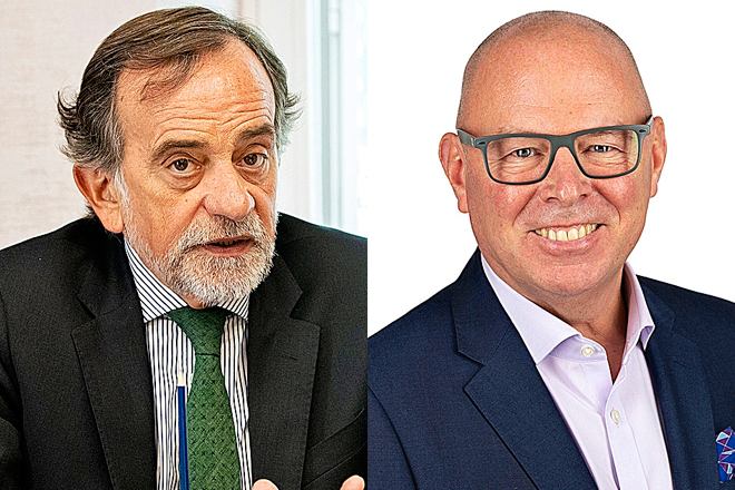 Martín Navaz, presidente de Confide, y Brendan McManus, CEO de PIB Group.