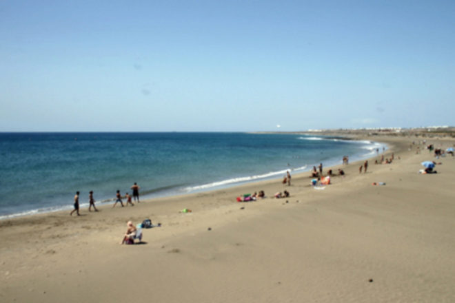 Playa de la Guacimeta en Playa Honda (Lanzarote). 