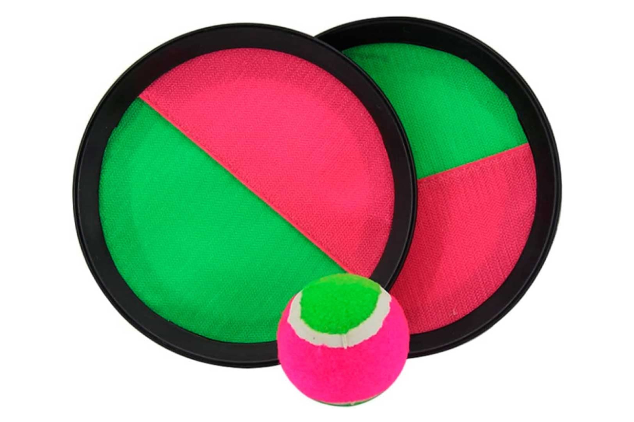 Juego De Bolas De Atrapar Con Paletas De Velcro – Set De 2 Palas Y 1 Bola, Para Niños Y Adultos, Ideal Para Playa, Jardín Y Interior