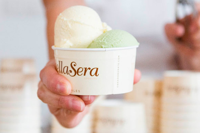 Un helado de la heladera Della Sera.