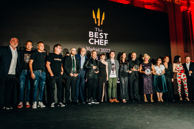 Los mejores chef del mundo durante la ceremonia The Best Chef Awards 2022 en Madrid.
