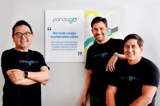 Andrés Soler, Mariano Galán y Francisco Acosta, fundadores de PandaGo.