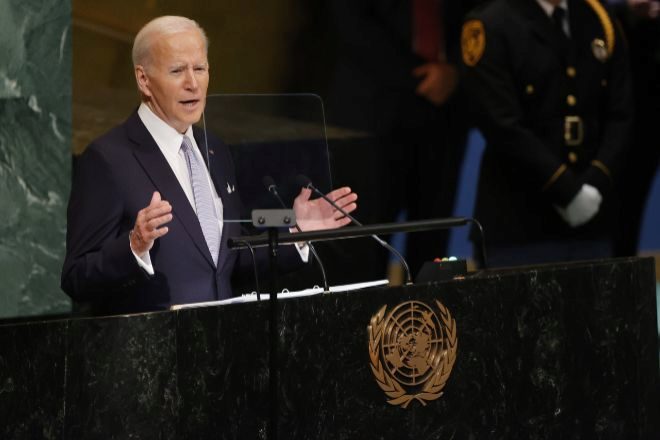El presidente de los Estados Unidos, Joe Biden, ante la Asamblea General de Naciones Unidas la pasada semana.