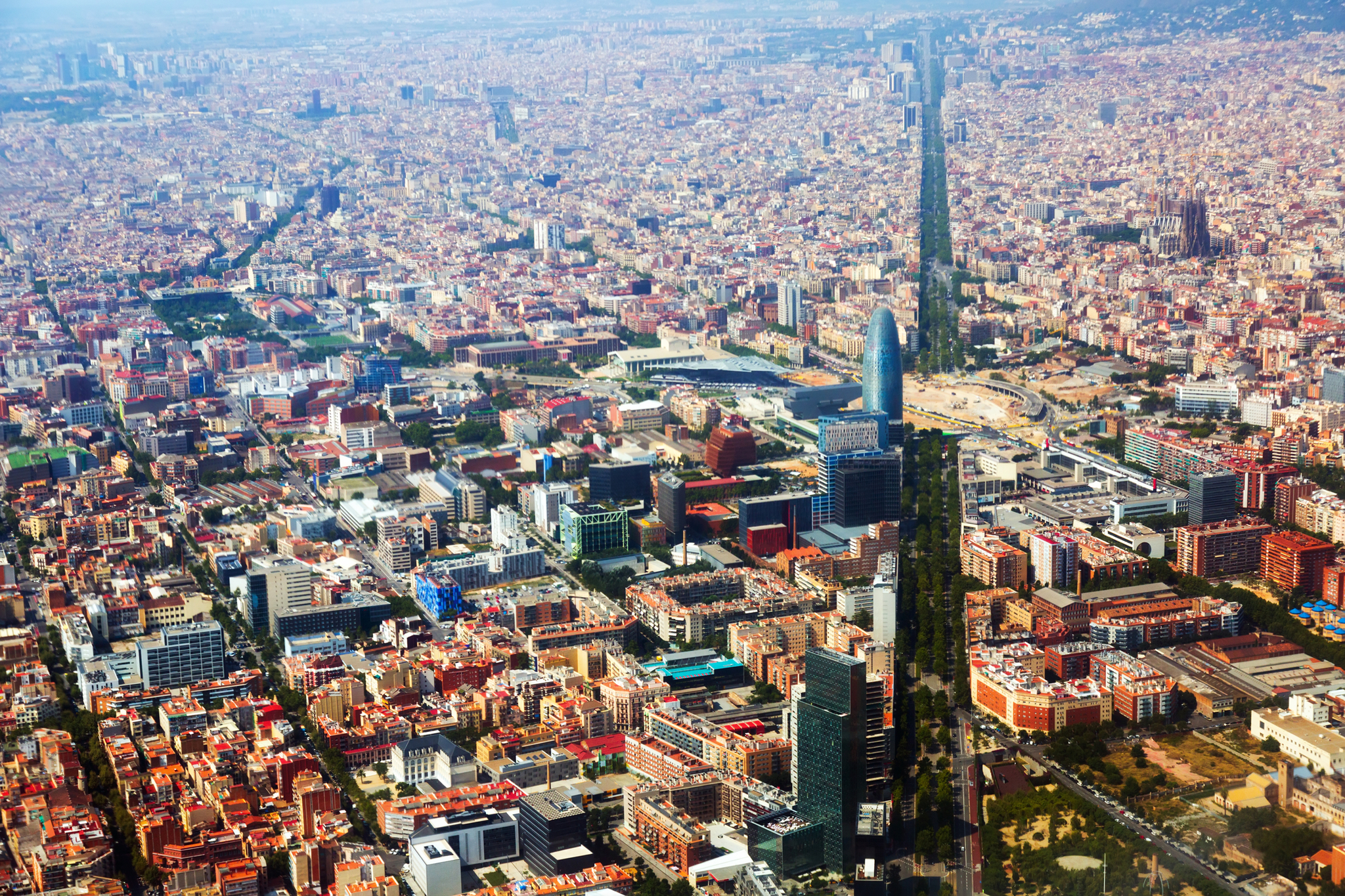 Vista area de Barcelona