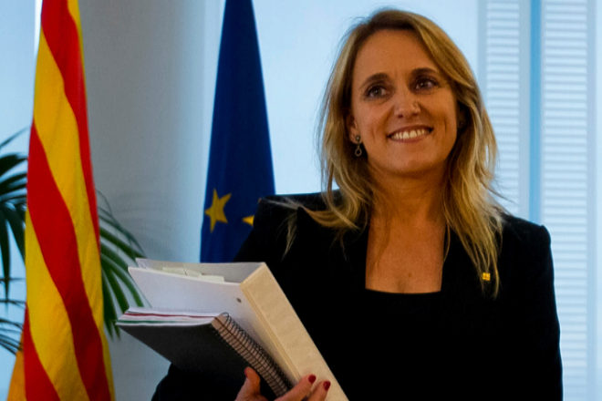 Natàlia Mas, tras tomar posesión de la Consejería de Economía y Hacienda de la Generalitat.