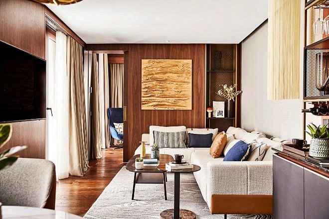 Vista de una de las suites del hotel Thompson Madrid. 