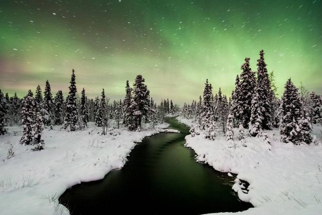Auroras boreales en Suecia.