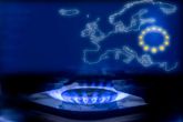 Montaje con gas y un mapa de Europa