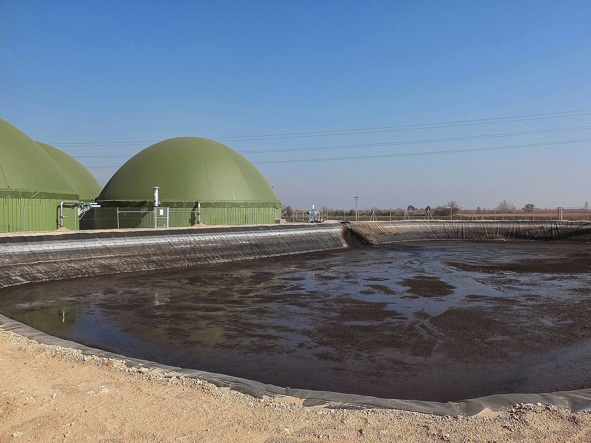 Imagen de una planta de biogás.