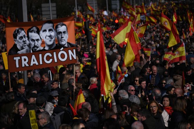 Manifestación del pasado domingo en la Plaza de la Cibeles de Madrid.