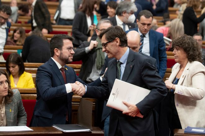 Aragonès y el PSC pactan los Presupuestos tras una dilatada negociación