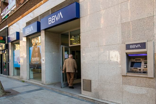 Oficina de BBVA en Madrid.