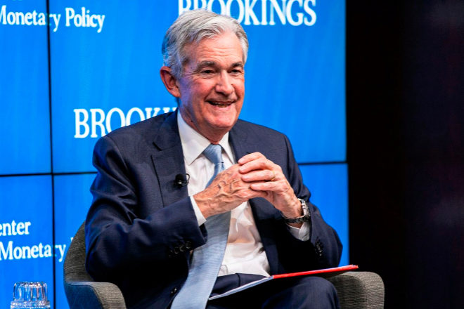 lt;HIT gt;Jerome lt;/HIT gt; lt;HIT gt;Powell lt;/HIT gt;, chairman of the US Federal Reserve, speaks at the Brookings Institution in Washington, DC, US, on Wednesday, Nov. 30, 2022. lt;HIT gt;Powell lt;/HIT gt; signaled policymakers will downshift from their rapid pace of tightening as soon as next month's meeting while stressing that the central bank's inflation fight is far from over, with rates set to rise further and stay at restrictive levels for some time. Photographer: Valerie Plesch/Bloomberg