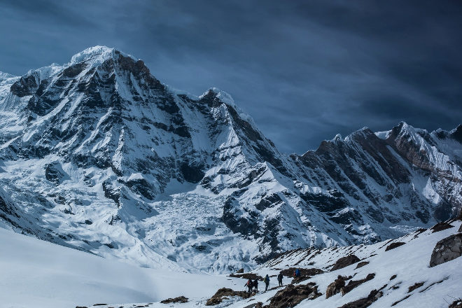 Las montañas de esquí más altas del mundo están en la cordillera del Himalaya.