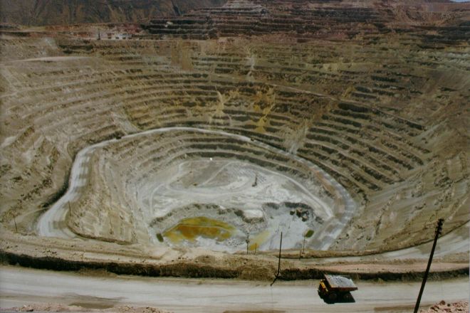 Imagen de una mina de cobre en Perú.