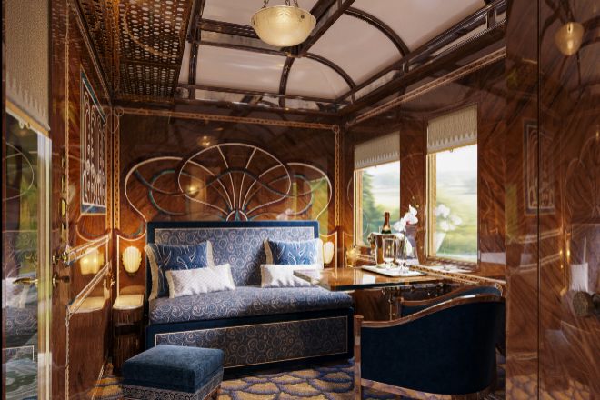 Una de las ocho nuevas suites del Venice Simplon-Orient-Express.