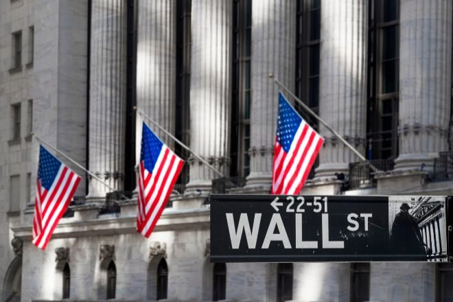 Fachada de la Bolsa de Nueva York, en Wall Street.