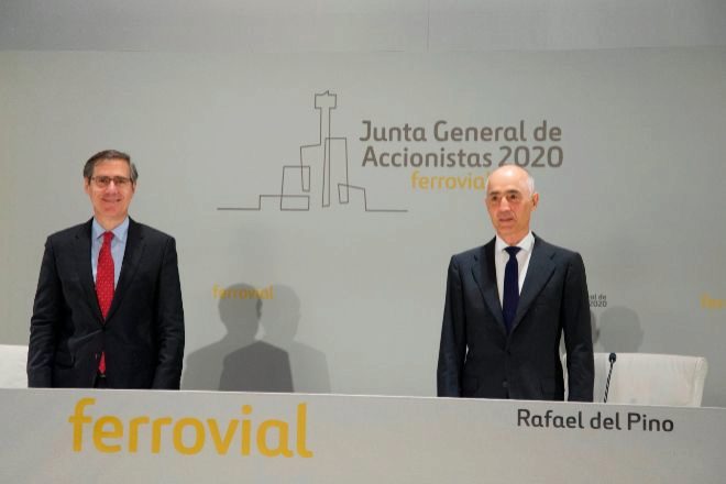 Ignacio Madridejos, consejero delegado de Ferrovial (izquierda) y Rafael del Pino, presidente de la compañía.