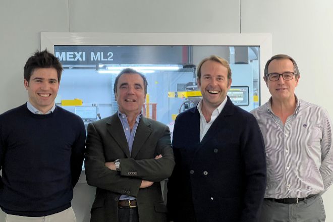 Jaume Costa Schilt, director general de Rotor Print; Albert Costa Carbonell, director comercial; Alberto Negra, director técnico, y Antonio Leiva Garcia, accionista.