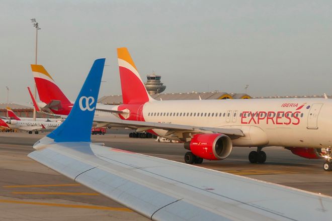 Aviones de Air Europa y de Iberia.