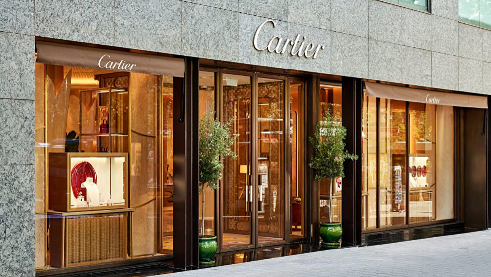 La boutique de Cartier en Barcelona decorada en su interior por...