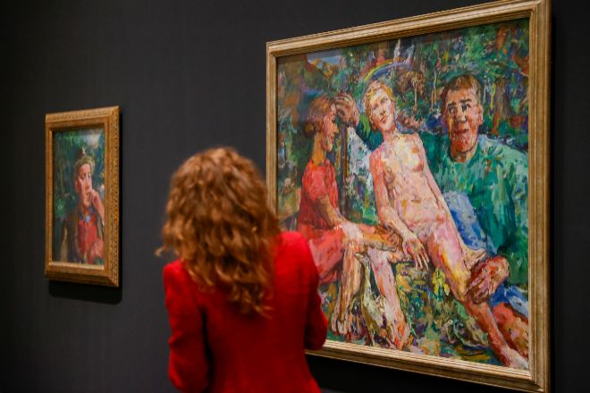Dos obras del pintor austriaco Kokoschka en el Museo Guggenheim de Bilbao, que este viernes abre al público la exposición Oskar Kokoschka: Un rebelde de Viena.