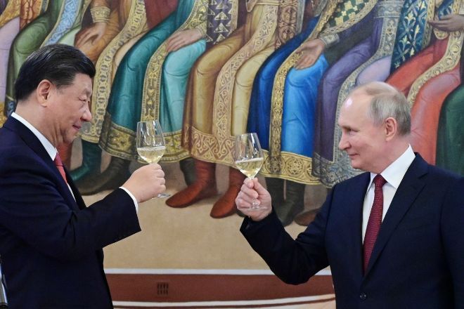 Xi Jinping y Vladímir Putin, en una imagen difundida por sus agencias institucionales.