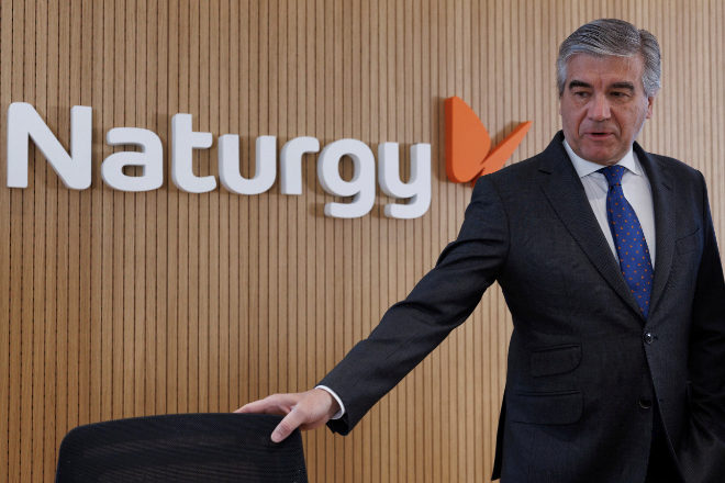 El presidente de Naturgy, Francisco Reynés, durante la junta de accionistas de hoy.