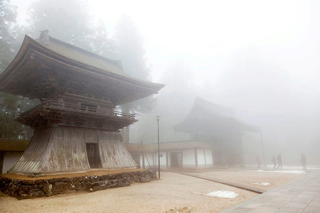 BUDISMO. Danjo Garan fue uno de los primeros complejos erigidos en Koyasan por el monje Kobo Daishi.