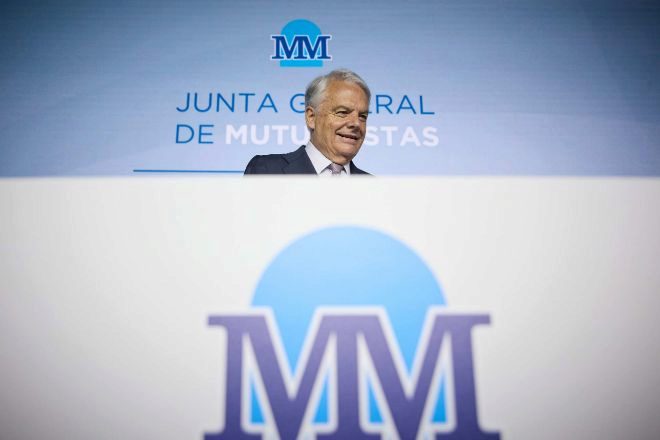 Ignacio Garralda, presidente de Mutua Madrileña, en la junta de la entidad.