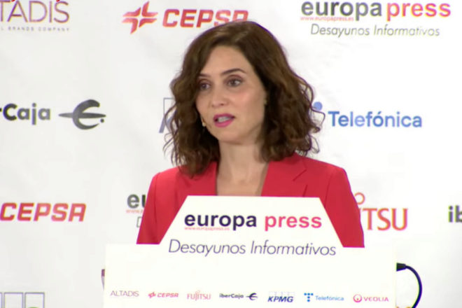 Ayuso anticipa que Madrid creció un 1,3% en el primer trimestre, casi el triple que España