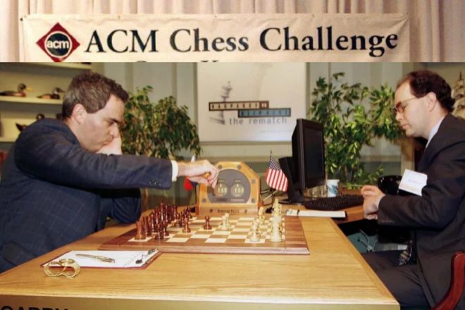 En 1997, el 'Deep Blue', un superordenador de IBM, derrotó al campeón mundial de ajedrez, Garry Kasparov. Fue la primera aplicación práctica de la Inteligencia Artificial que dio la vuelta al mundo. INTELIGENCIA ARTIFICIAL - CHAT GPT.