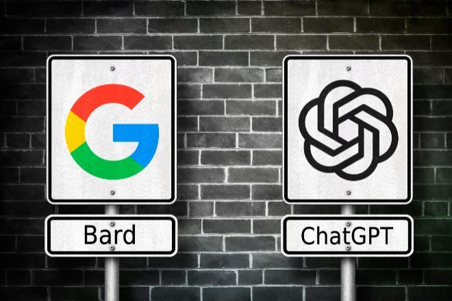'Chatbot' Bard de Google y ChatGPT de OpenAI.