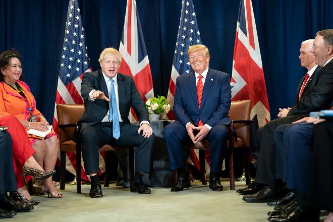 El ex primer ministro británico, Boris Johnson, y el expresidente de EEUU, Donald Trump.