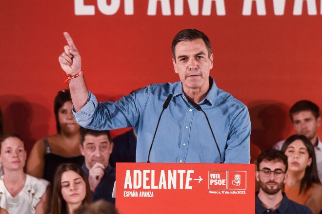 El presidente del Gobierno y candidato a la reelección por el PSOE, Pedro Sánchez.