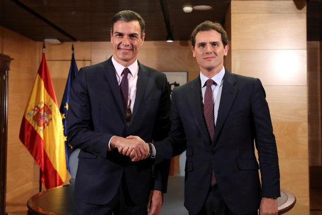 Las conversaciones de Pedro Sánchez con Albert Rivera en 2019 no llevaron a un acuerdo y provocaron otras elecciones en seis meses.