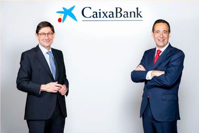 José Ignacio Goirigolzarri, presidente de CaixaBank, y Gonzalo Gortázar, consejero delegado.