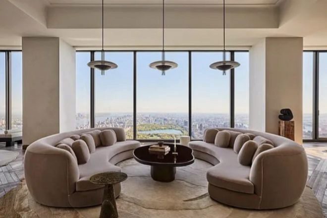 Este apartamento de 2.000 metros cuadrados está disponible en una de las torres súper altas y súper finas de Manhattan.