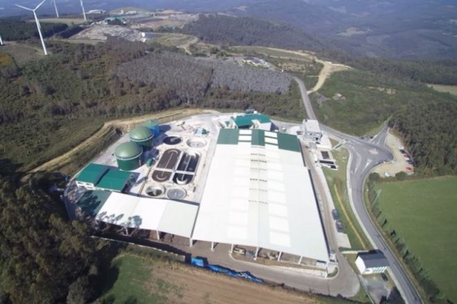 Vista aérea de las instalaciones de valorización de residuos de Sologas en As Somozas (A Coruña).